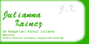 julianna kaincz business card